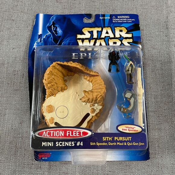 Star Wars Episode I Micro Machines Action Fleet Mini Scenes #4 Sith Pursuit Toy - Picture 1 of 8